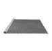 Sideview of Machine Washable Transitional Dark Gray Rug, wshpat3542gry