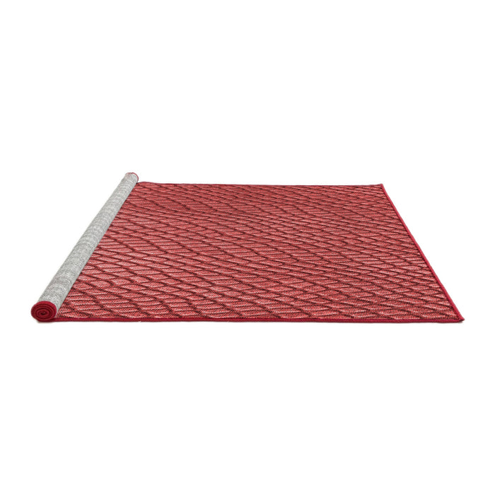 Sideview of Machine Washable Transitional Red Rug, wshpat3542rd