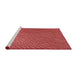 Sideview of Machine Washable Transitional Red Rug, wshpat3542rd