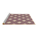 Sideview of Machine Washable Transitional Golden Blonde Gold Rug, wshpat3543brn