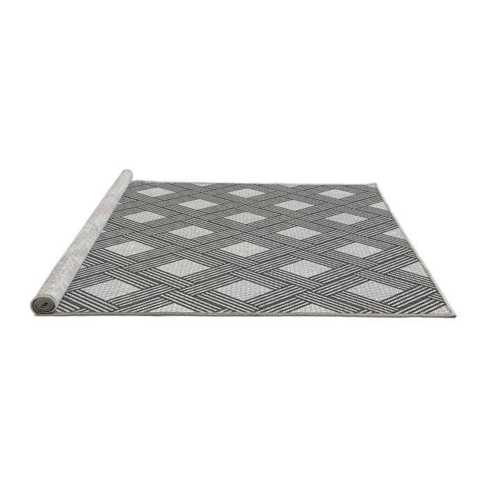 Sideview of Machine Washable Transitional Gray Rug, wshpat3543gry