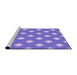 Sideview of Machine Washable Transitional Blossom Pink Rug, wshpat3543pur