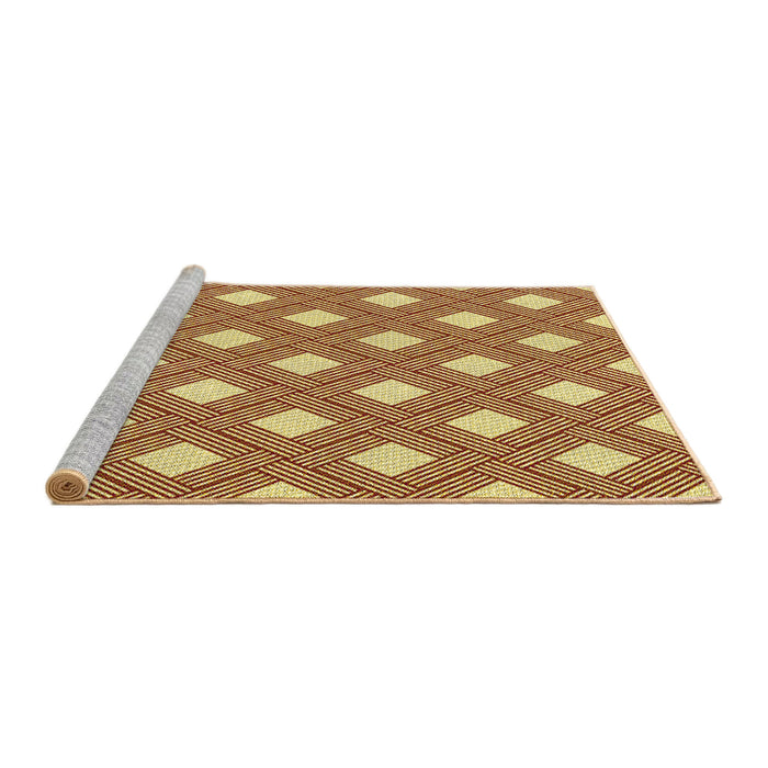 Sideview of Machine Washable Transitional Red Rug, wshpat3543yw