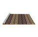 Sideview of Machine Washable Transitional Bakers Brown Rug, wshpat3544brn