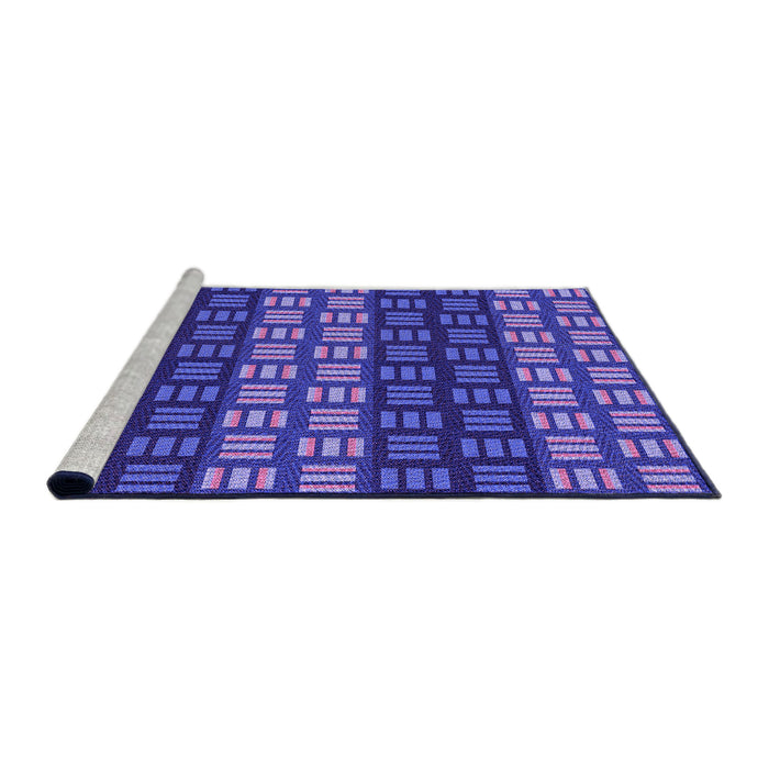 Sideview of Machine Washable Transitional Light Slate Blue Rug, wshpat3544pur