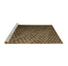 Sideview of Machine Washable Transitional Copper Brown Rug, wshpat3545brn