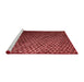 Sideview of Machine Washable Transitional Dark Red Rug, wshpat3545rd