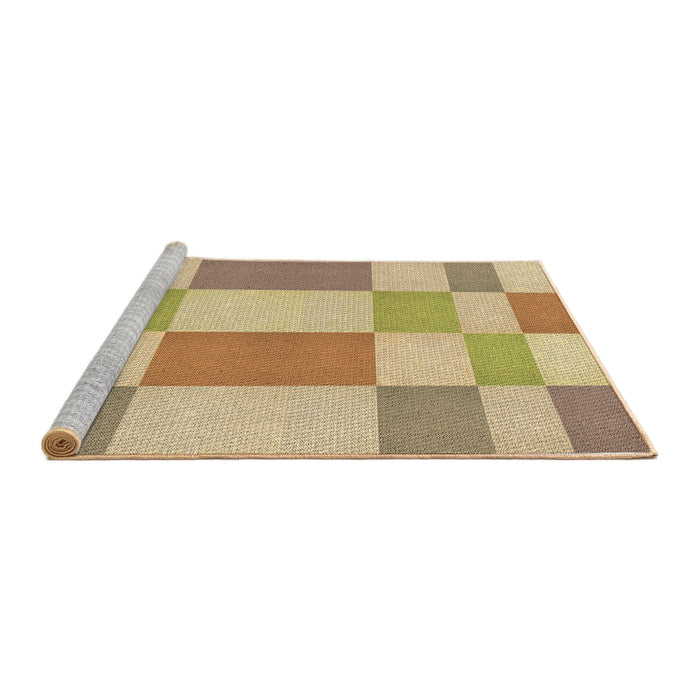 Sideview of Machine Washable Transitional Bronze Brown Rug, wshpat3546brn