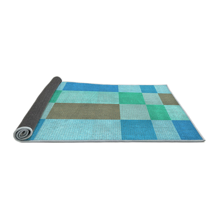 Thickness of Patterned Macaw Blue Green Rug, pat3546lblu