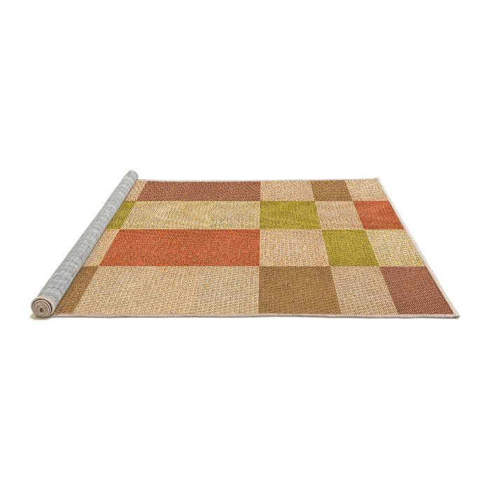 Sideview of Machine Washable Transitional Orange Rug, wshpat3546org