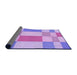 Thickness of Patterned Purple Rug, pat3546pur