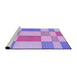 Sideview of Machine Washable Transitional Purple Rug, wshpat3546pur