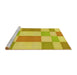 Sideview of Machine Washable Transitional Caramel Brown Rug, wshpat3546yw