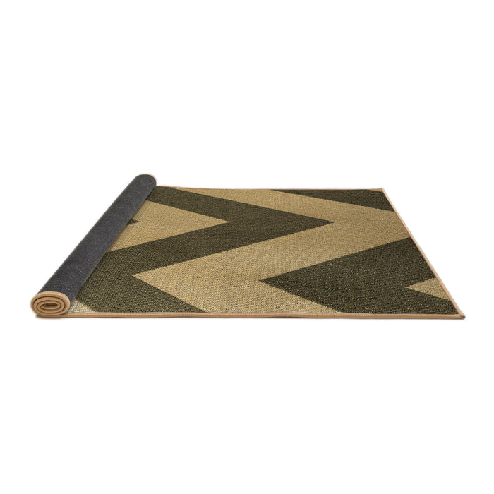 Thickness of Patterned Golden Gold Rug, pat3547brn