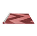 Sideview of Machine Washable Transitional Red Rug, wshpat3547rd