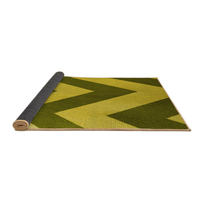 Thickness of Patterned Dark Bronze Brown Rug, pat3547yw