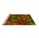 Sideview of Machine Washable Transitional Dark Yellow Green Rug, wshpat3548yw