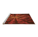 Sideview of Machine Washable Transitional Mahogany Brown Rug, wshpat3549org