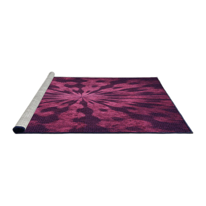 Sideview of Machine Washable Transitional Medium Violet Red Pink Rug, wshpat3549pur