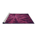Sideview of Machine Washable Transitional Medium Violet Red Pink Rug, wshpat3549pur