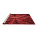 Sideview of Machine Washable Transitional Red Rug, wshpat3549rd