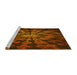 Sideview of Machine Washable Transitional Mahogany Brown Rug, wshpat3549yw