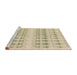 Sideview of Machine Washable Transitional Golden Blonde Gold Rug, wshpat355brn