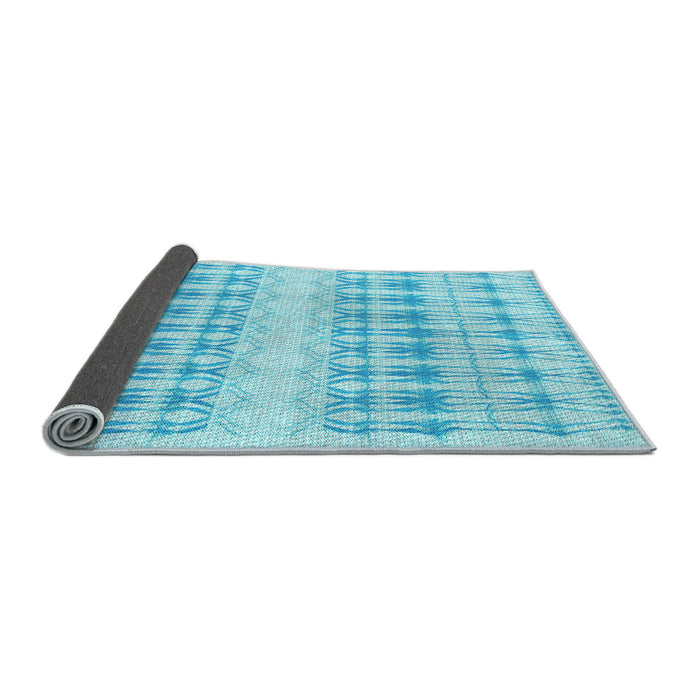 Thickness of Patterned Blue Rug, pat355lblu