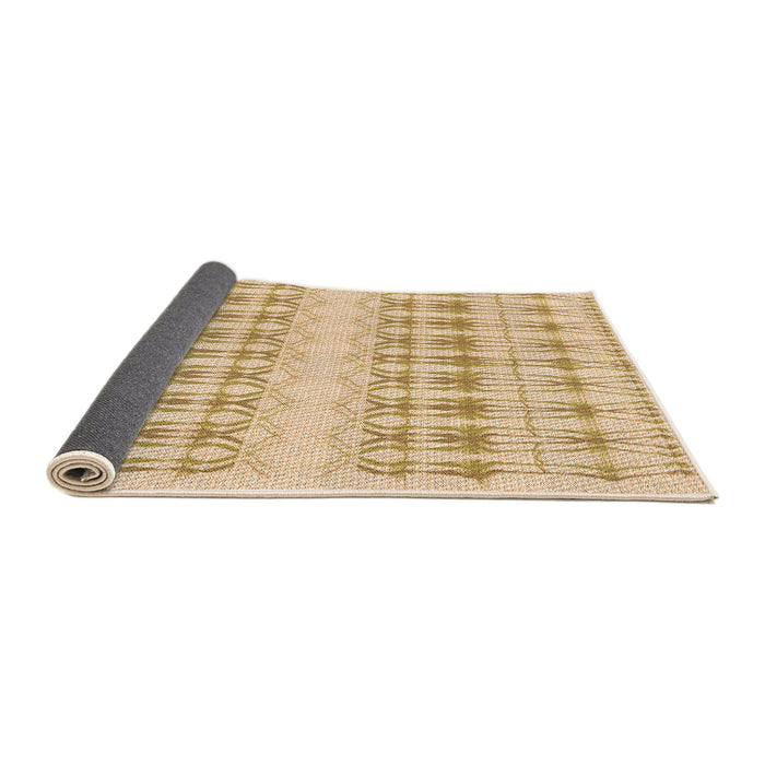 Thickness of Patterned Golden Blonde Gold Rug, pat355org