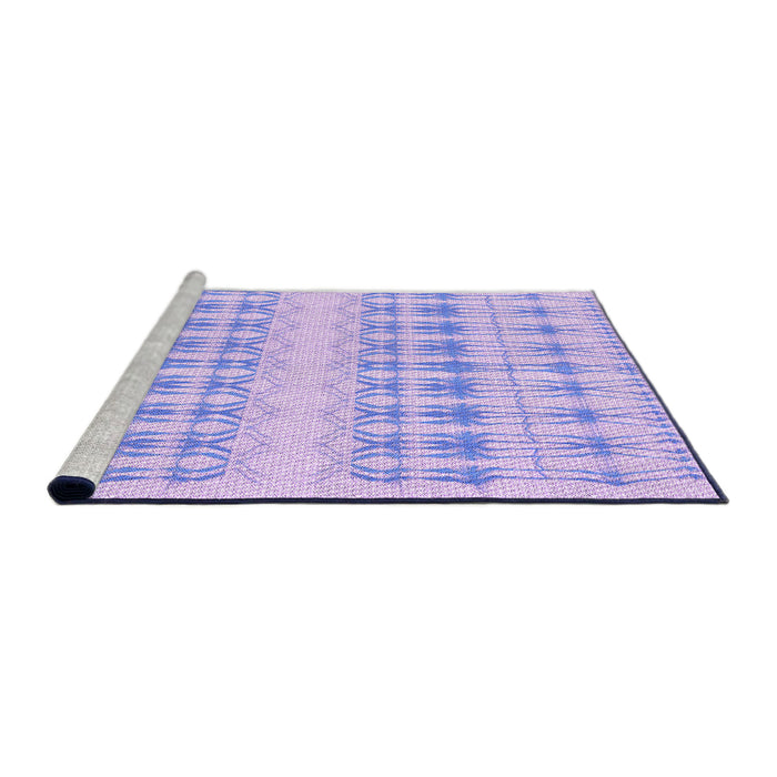 Sideview of Machine Washable Transitional Purple Mimosa Purple Rug, wshpat355pur