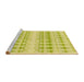 Sideview of Machine Washable Transitional Brown Rug, wshpat355yw