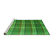 Sideview of Machine Washable Transitional Green Rug, wshpat3550grn