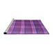 Sideview of Machine Washable Transitional Purple Rug, wshpat3550pur