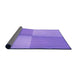 Thickness of Patterned Purple Rug, pat3551pur