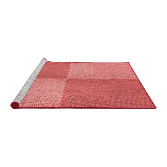 Sideview of Machine Washable Transitional Fire Red Rug, wshpat3551rd