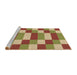 Sideview of Machine Washable Transitional Mahogany Brown Rug, wshpat3552brn