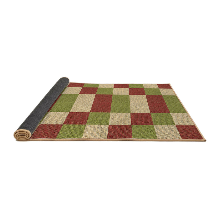 Thickness of Patterned Mahogany Brown Rug, pat3552brn