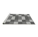 Sideview of Machine Washable Transitional Cloud Gray Rug, wshpat3552gry