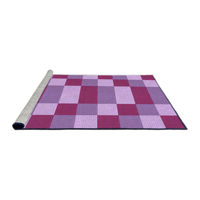 Sideview of Machine Washable Transitional Magenta Pink Rug, wshpat3552pur
