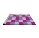 Sideview of Machine Washable Transitional Magenta Pink Rug, wshpat3552pur