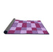 Thickness of Patterned Magenta Pink Rug, pat3552pur