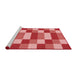 Sideview of Machine Washable Transitional Red Rug, wshpat3552rd