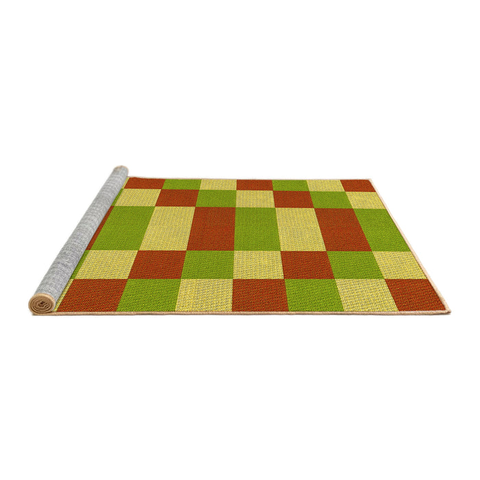 Sideview of Machine Washable Transitional Mahogany Brown Rug, wshpat3552yw