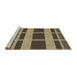 Sideview of Machine Washable Transitional Chocolate Brown Rug, wshpat3553brn