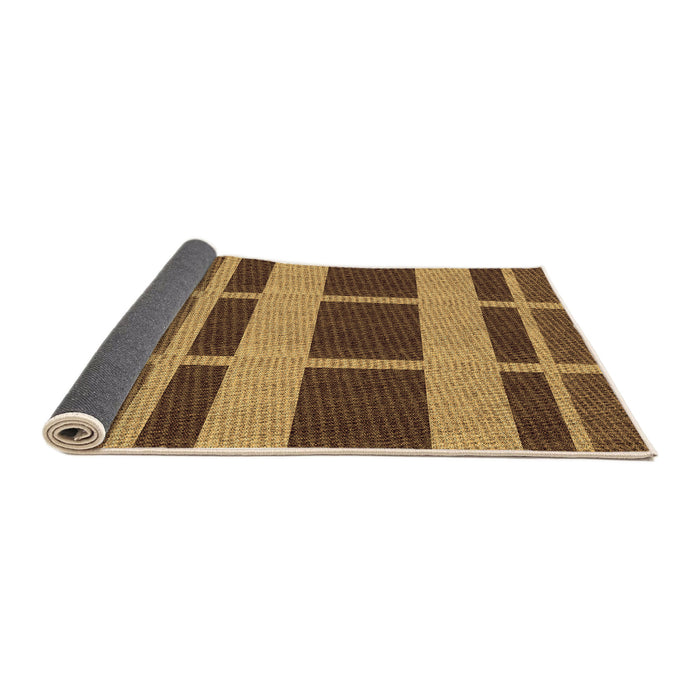 Thickness of Patterned Red Brown Rug, pat3553org