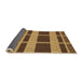 Thickness of Patterned Red Brown Rug, pat3553org