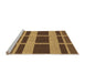 Sideview of Machine Washable Transitional Red Brown Rug, wshpat3553org