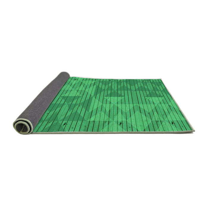 Thickness of Patterned Neon Green Rug, pat3554grn