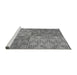 Sideview of Machine Washable Transitional Ash Gray Rug, wshpat3554gry