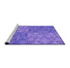 Sideview of Machine Washable Transitional Purple Mimosa Purple Rug, wshpat3554pur